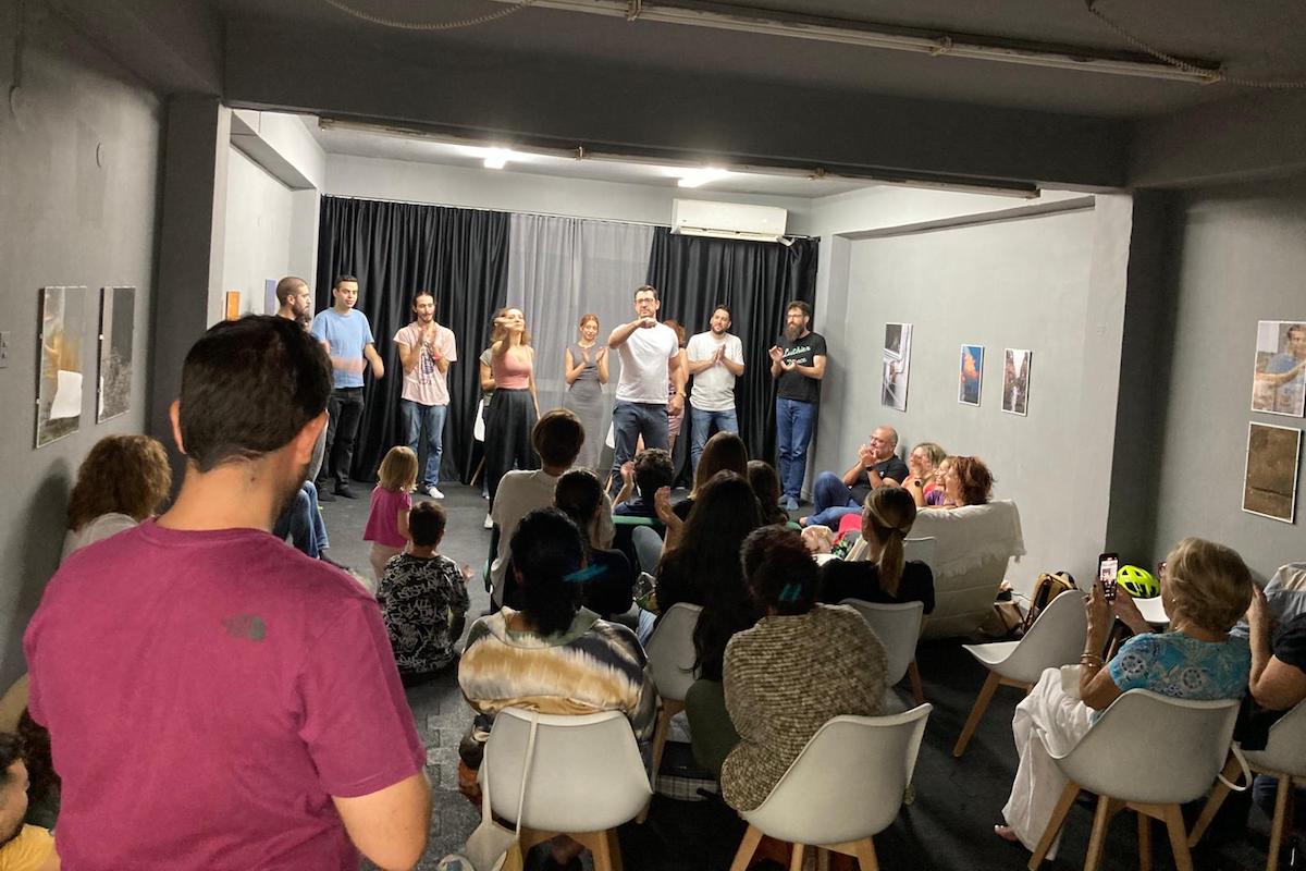 House of Improv open night in the Studio Room at Lemon Art Studio